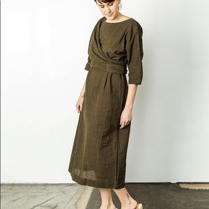 Uzinyc Brown Acid Knott Dress